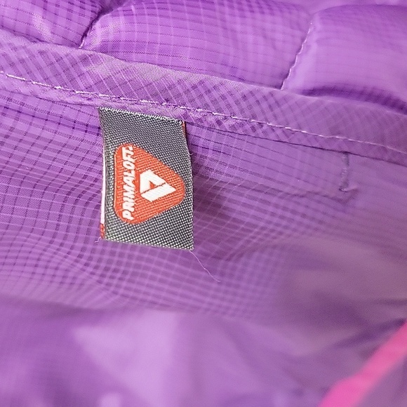 Women's primaloft purple w/pink trim lightweight jacket. Sz 10 Icepeak polyamide - Picture 7 of 9